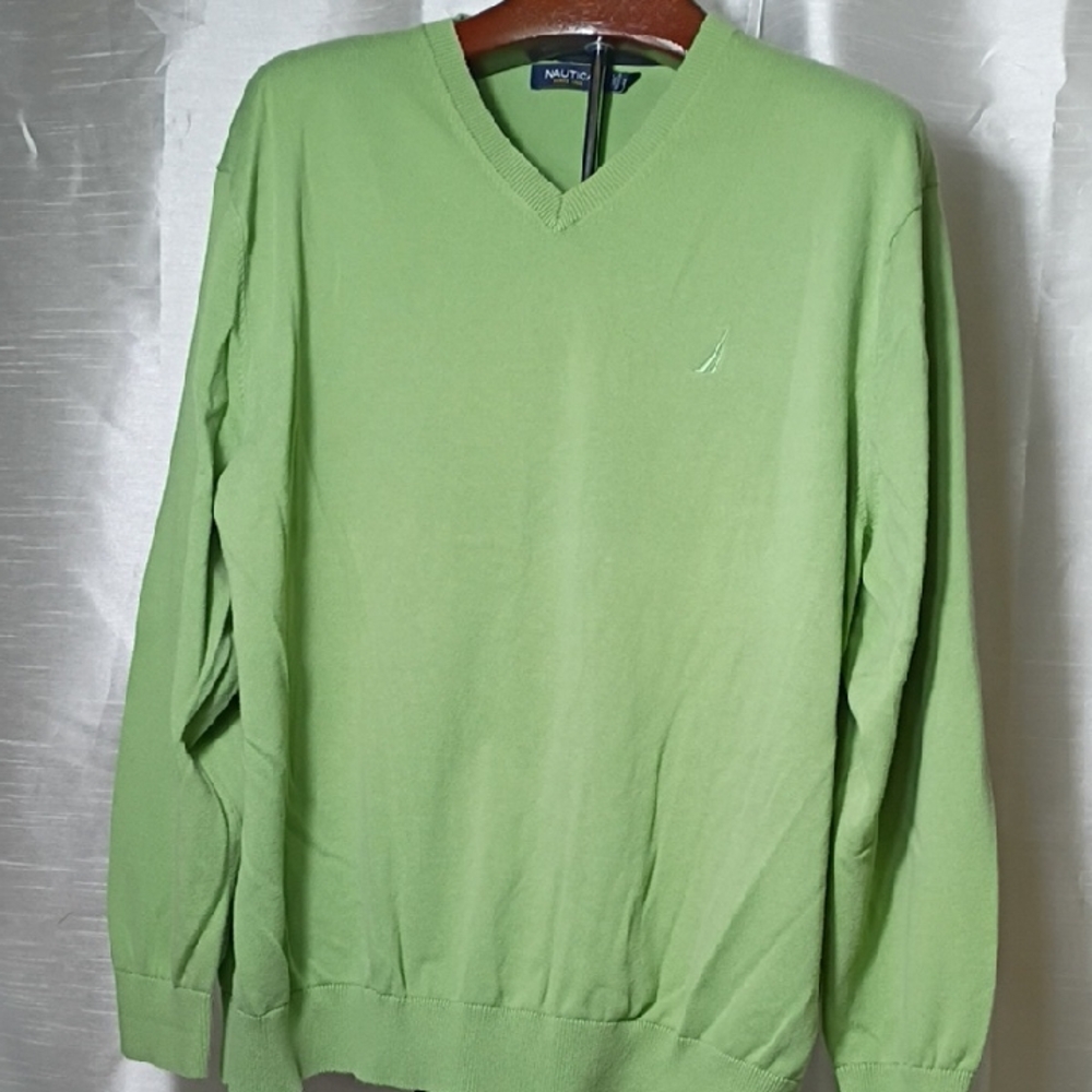 Nautica‎ Men's Lime V-Neck Sweater